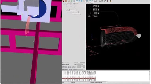 5 axis cnc test Homemade (linuxcnc) смотреть онлайн