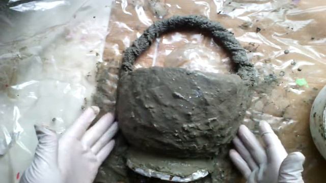 Como hacer Macetas de cemento para la pared CANASTA #1 Cement basket смотреть онлайн