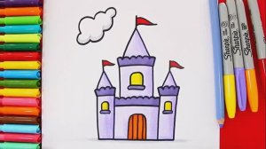 Научитесь рисовать и раскрашивать простой ЗАМОК