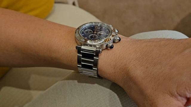 PASHA DE CARTIER CHRONOGRAPH BLUE 💙 смотреть онлайн