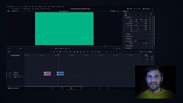 How to paste attributes to text | DaVinci Resolve 17 смотреть онлайн
