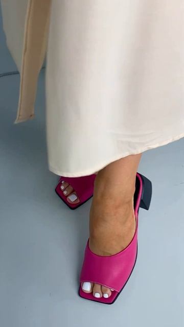 Сабо женские кожаные розового цвета (8901-4) #shoes смотреть онлайн