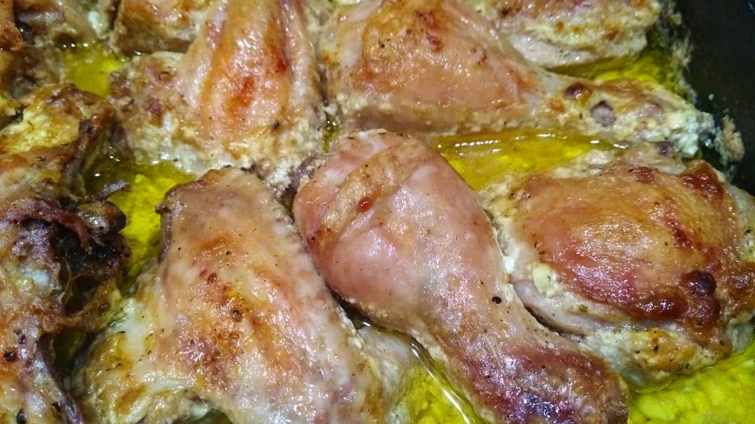 Курица запеченная в майонезе