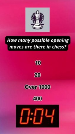 Easy quick chess trivia. Make sure to answer before the timer ends :)