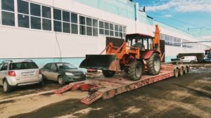 Доставили в хозяйство новый экскаватор-погрузчик АМКОДОР 702ЕА на базе трактора Беларус 92П