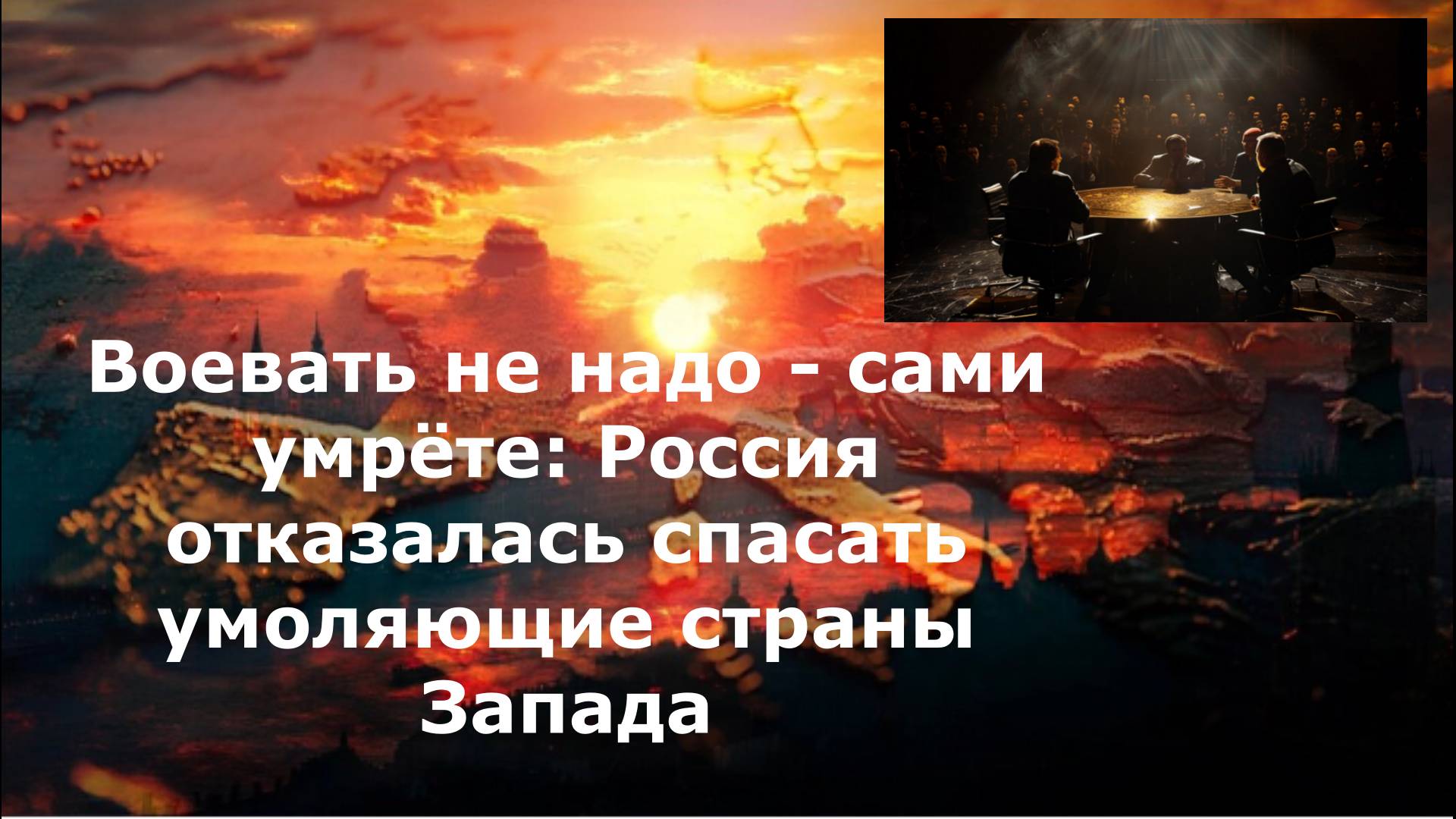 Воевать не надо - сами умрёте: Россия отказалась спасать умоляющие страны Запада