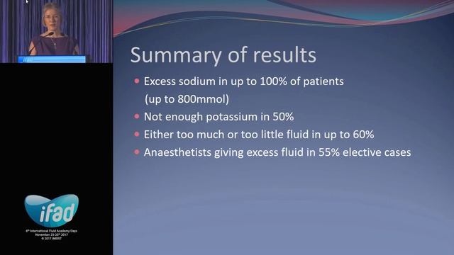 Lessons from the NHS- Introducing a fluid protocol in your hospital – Marcia McDougall iFAD 2017