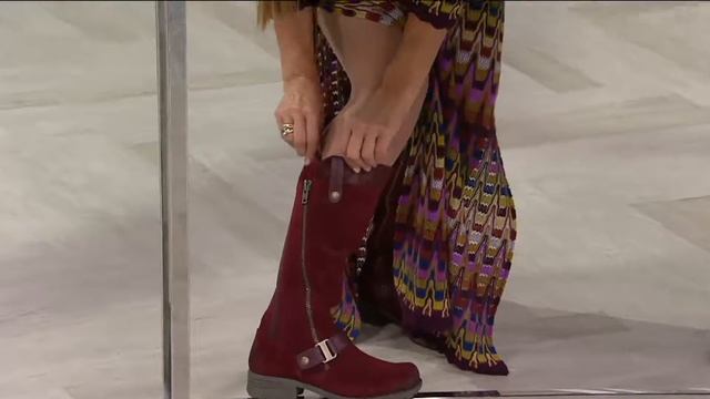 Earth Origins Leather Choice of Calf Width Tall Boots - Portia on QVC смотреть онлайн