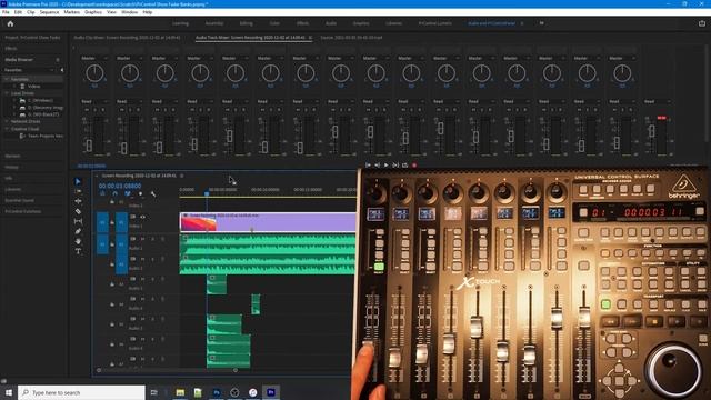 Using fader banks with PrControl and Premiere Pro смотреть онлайн
