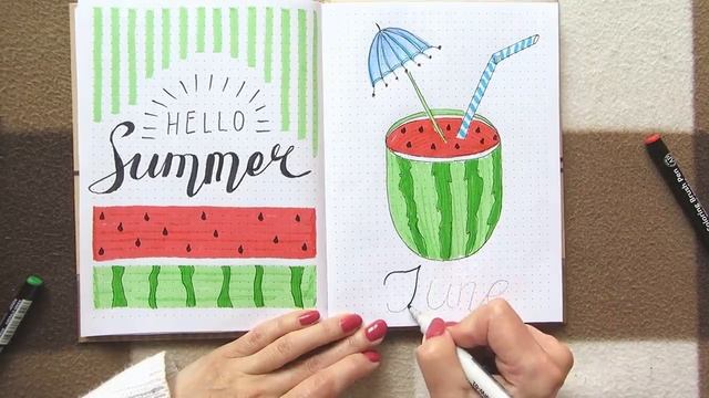 Оформление Ежедневника на Июнь 🍉 ЛЕТНИЕ ИДЕИ для личного дневника