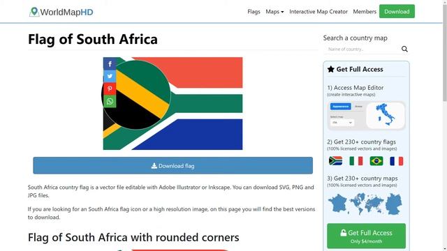Flag of South Africa - 🌍 How to Draw the South African Flag - SVG Vector