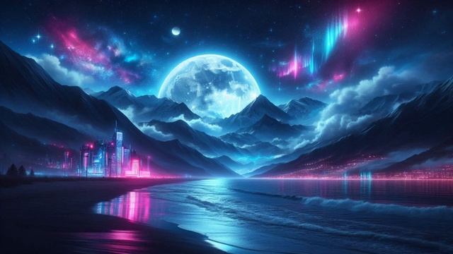 Neon Shoreline - Synthwave Song