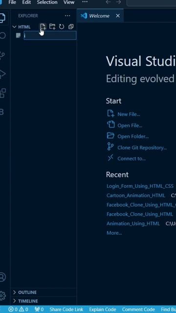 How To Create Folder In VS Code #vscode #howto #htmlwebsite #htmlcoding #webdevelopment #htmlcode