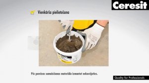Ceresit CX 5 pielietojums
