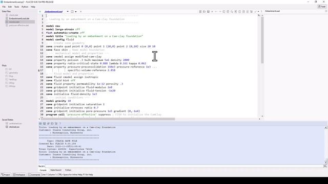 FLAC2D 9.0 (2023) User Interface Overview - Itasca Software