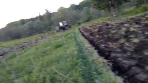 Пахота на юмз 6акл с плугом ПЛН 2-35