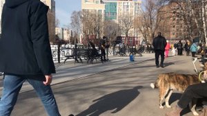 Музыка и танцы ранней весной в парке Якутова город Уфа