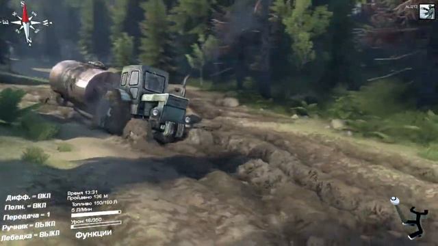 Трактор Т-40АМ бензовоз смотреть онлайн