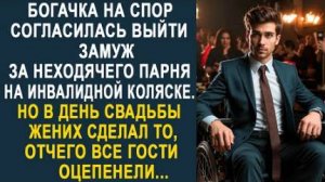 Богачка на спор согласилась выйти замуж за неходячего парня на инвалидной коляске. Но в день свадьбы