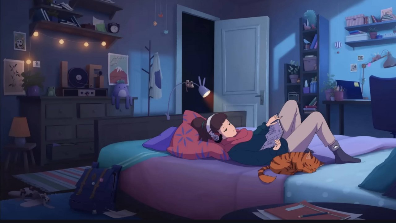 Учебная сессия ночная. Музыка (Хип-хоп лофи)