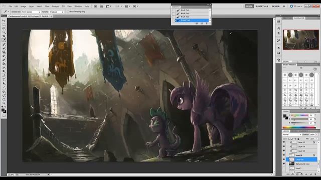 MLP Painting - Castle of the Royal Sisters смотреть онлайн