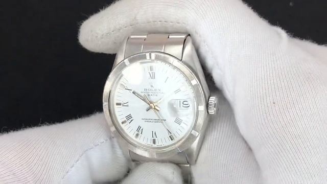 Rolex 1500 Oyster Perpetual Date, Roman Numerals White Dial, 1972 смотреть онлайн