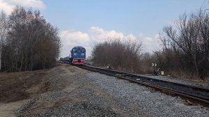 Вывозная работа тепловозов ТГМ6А-1851 и ТГМ6В-0008