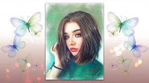 Обрисовка фото в портрет.