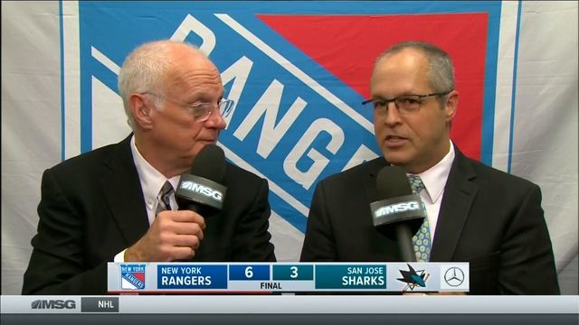 Panarin's Hat Trick, Mika's Two Goals Power Rangers Over Sharks | Rangers Post Game смотреть онлайн