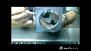 Черырехуровневый куб в кубе на токарном станке.Чудеса