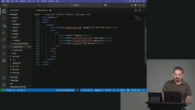 [Frontendmasters] Build a Fullstack App with Vanilla JS and Go. Day 1-2