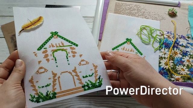 Моя вышивальная неделя с 24 по 30 марта / Ромашки и васильки / Теремок / вышивка на пластике смотреть онлайн