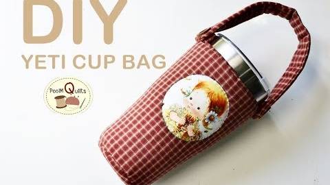 Как сшить милую сумку-чехол для бутылки или стакана. Быстро и легко. смотреть онлайн