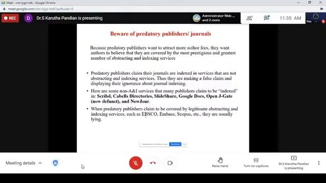bduonline Live Stream 23/04/2021 : RESEARCH PUBLICATION QUALITY AND BIBLIOMETRICS