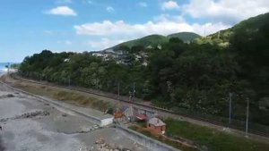 Обзорное видео с коптера (пляж). Застройщик Николай Шихиди