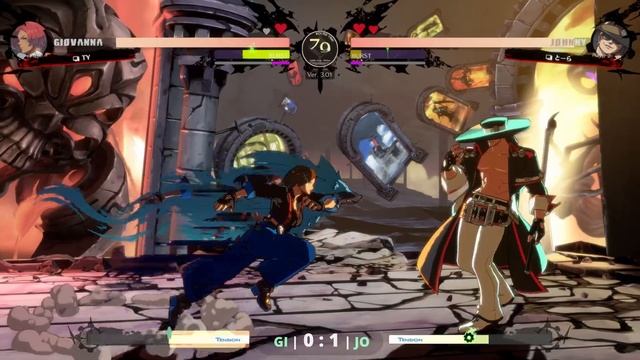 GGST ▰ TY (Giovanna) vs Tora (Johnny). Guilty Gear Strive High Level Gameplay