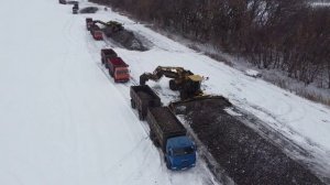 Вывоз сахарной свеклы с поля, 16 декабря 2020 г. Ropa Maus.