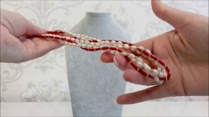 Многорядное колье из жемчуга, перламутра и коралла