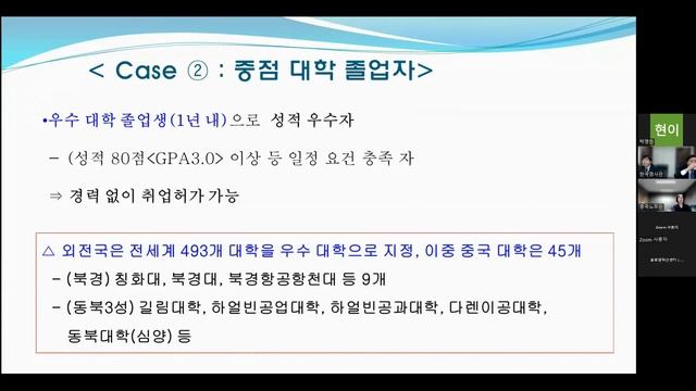 유학생 취업세미나ㅣ중국유학생 진로 및 취창업 가이드ㅣ허윤선 고용노동관