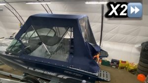Складной ходовой тент на лодку с Fish платформой Albacore 500