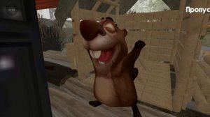 сидим с бобром за столом