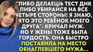 -Либо делаешь тест ДНК, либо убирайся на все четыре стороны. Я знаю, что это ребёнок моего друга...