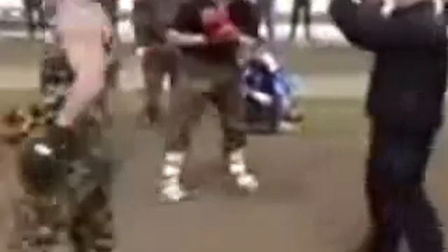 Спаринг в Армии, кавказец против русского, глубокий нокаут смотреть онлайн