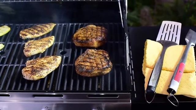 Char Broil 4 Burner Gas Grill BBQ with Side Burner Stainless Steel Barbeque - New смотреть онлайн