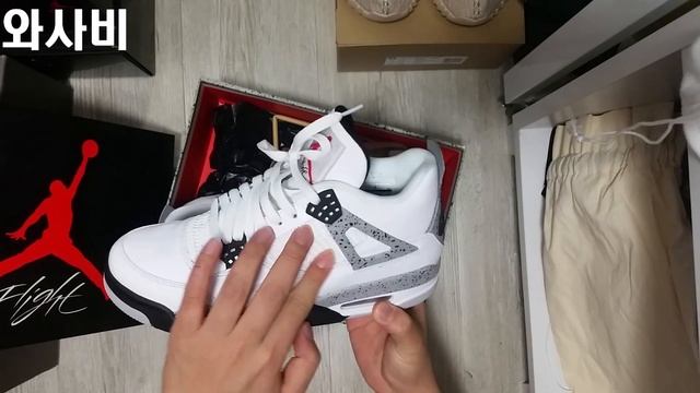 Jordan 4 OG white cement 2016 EMINEM 조던4 OG 시멘트 смотреть онлайн