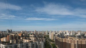 Sunshine over the district roof top