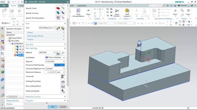Siemens NX 10- Follow periphery-Z level corner-Op_30_40_50
