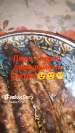 настоящий , домашний люля - кебаб на костре