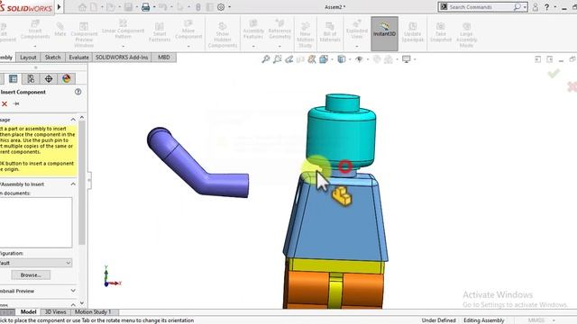 Solidworks assembly tutorials :  Robot assembly modeling
