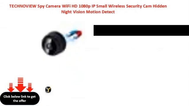 TECHNOVIEW Spy Camera WiFi HD 1080p IP Small Wireless Security Cam Hidden Night Vision Motion Detec